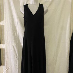 A line V neck Stretch Black Formal Dress